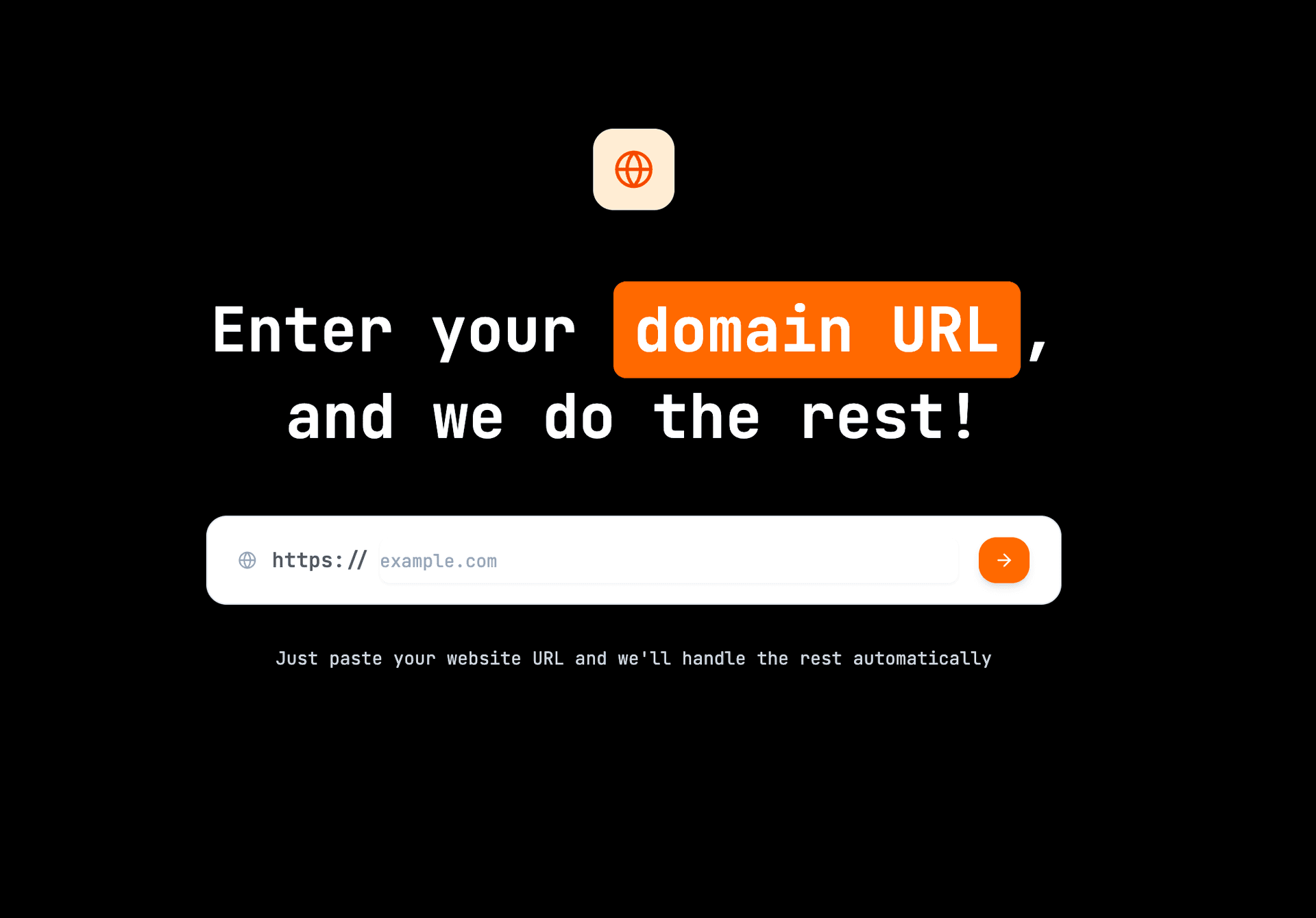 Just enter url & go